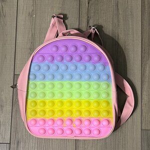 2/$18 💥🆕 Girls Pink 11" Pop It Fidget Sensory School Backpack Purse | 4191